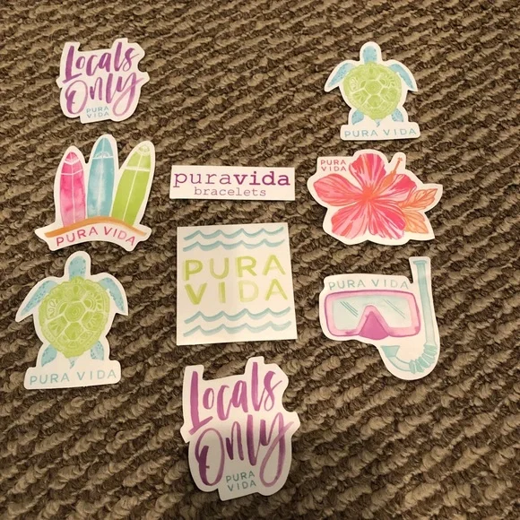 Pura Vida 15 sticker pack and bracelet bundle - Picture 3 of 4